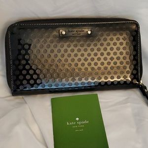 Kate Spade Patent Large Continental Zip-up Wallet
